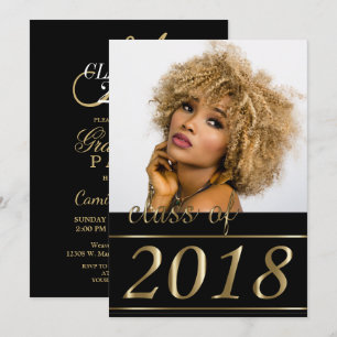 Invitación Graduación fotográfica clásica - 2018