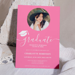 Invitación Graduación fotográfica de guion de graduado de col