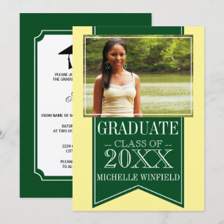 Invitación Graduación fotográfica de los colores de la escuel