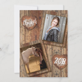 Invitación Graduación fotográfica superior - Barnwood