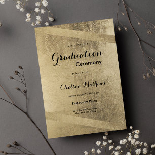 Invitación Graduación geométrica de lujo glamorosa y elegante