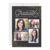 Graduación glamorosa de 4 Collages de fotos