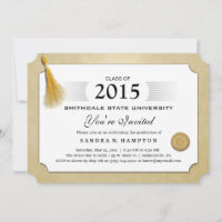 Graduación Gold Border & Gold Tassel 2015