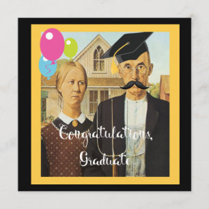 Invitación Graduación gótica estadounidense