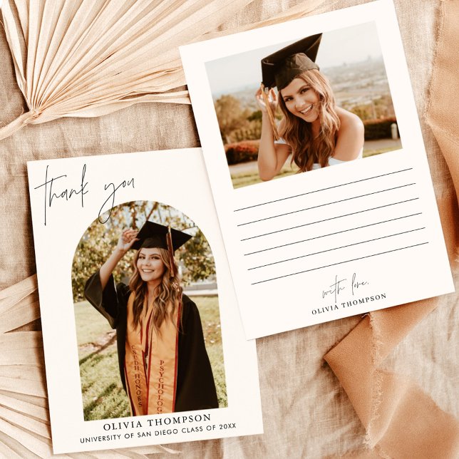 Invitación Graduación Gracias Tarjeta, Arch Photo Gracias (Subido por el creador)