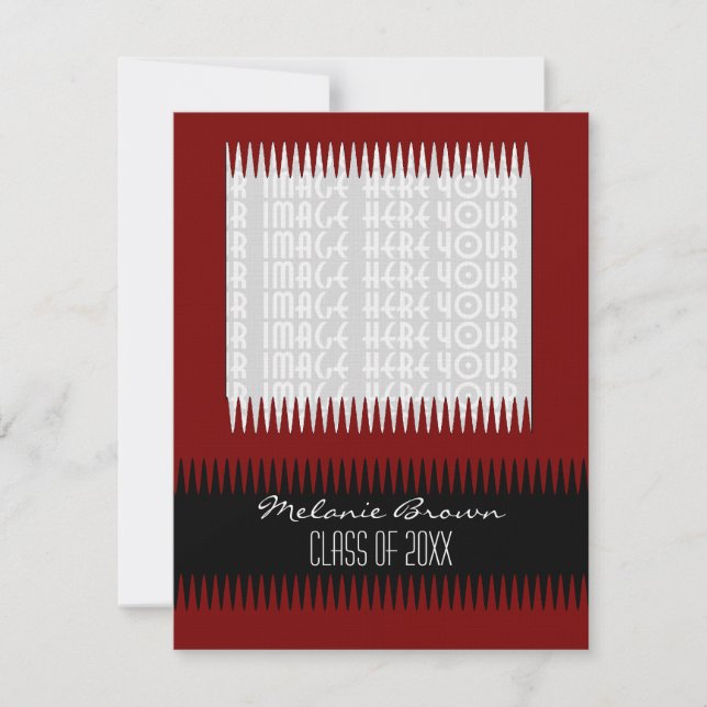 Invitación Graduación Granate (Anverso)