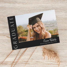 Invitación Graduación horizontal de fotos moderna