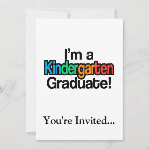 Invitación Graduación infantil colorida Graduado de jardines
