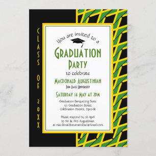 Invitación GRADUACIÓN JAMAICA Patriótico Jamaiquino