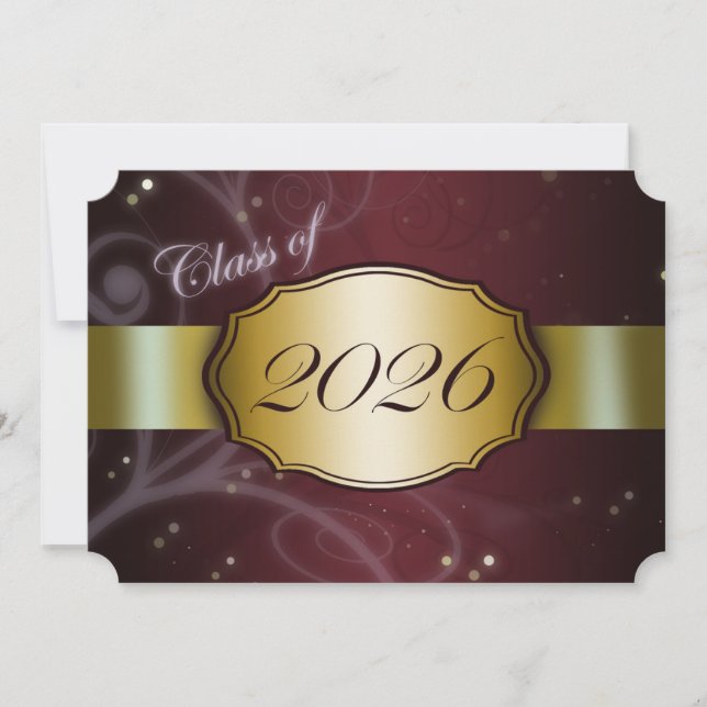 Invitación Graduación Marrón y Dorado 2026 (Anverso)