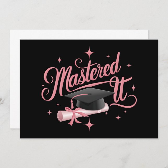 Invitación Graduación MBA de licenciado en licenciatura en te (Anverso / Reverso)