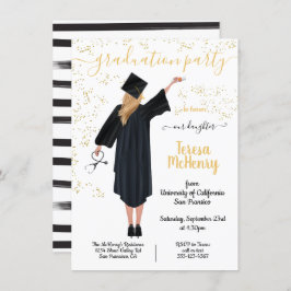 Invitación Graduación médica de enfermero de retrato personal