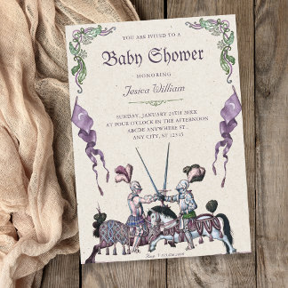 Invitación graduación medieval de caballeros