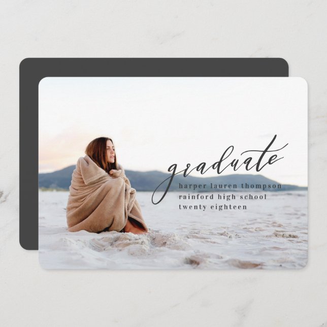 INVITACIÓN GRADUACIÓN MÍNIMA (Anverso / Reverso)