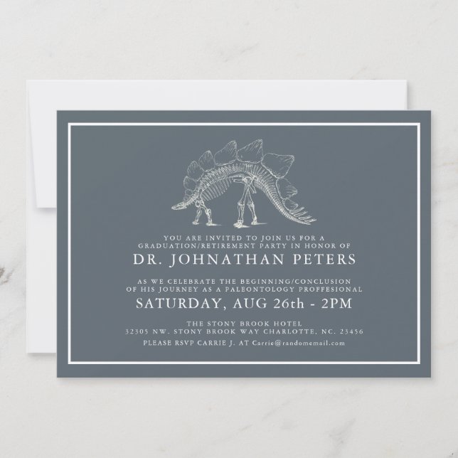 Invitación Graduación Mínima de Paleontología|Invitación a la (Anverso)
