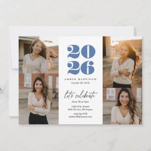 Invitación Graduación Minimalista Moderna Alza el Vuelo Fot