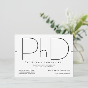 Invitación Graduación moderna de doctorado