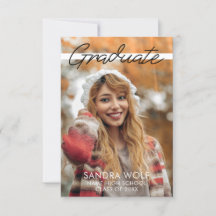 Graduación moderna de escritura manuscrita en negr