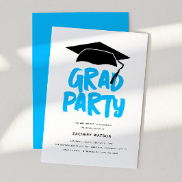 Invitación Graduación moderna de Fiesta GRAD