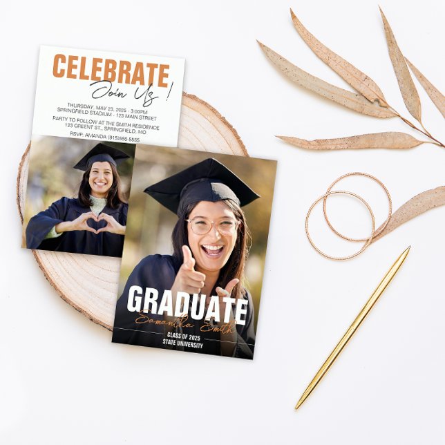 Invitación Graduación moderna de fotografía (Subido por el creador)