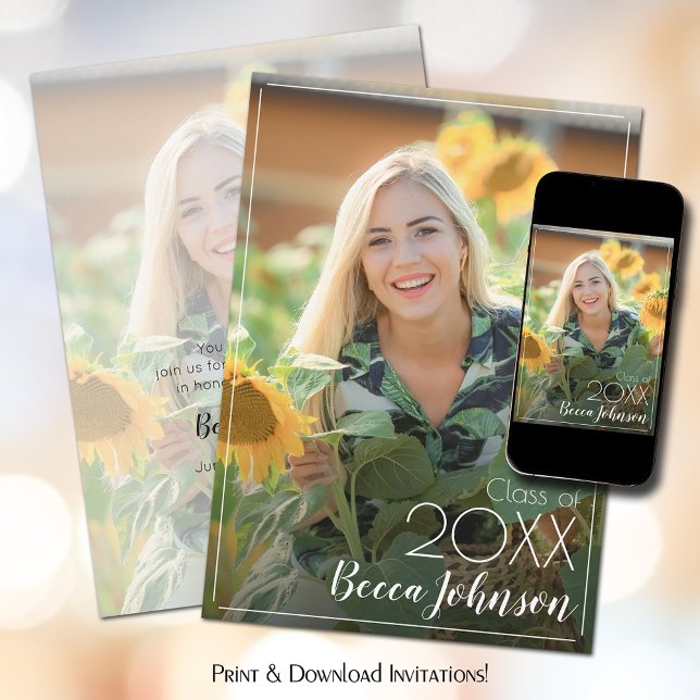 Invitación Graduación moderna de fotografía (Subido por el creador)