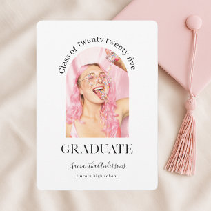 Invitación Graduación moderna de fotografía divertida