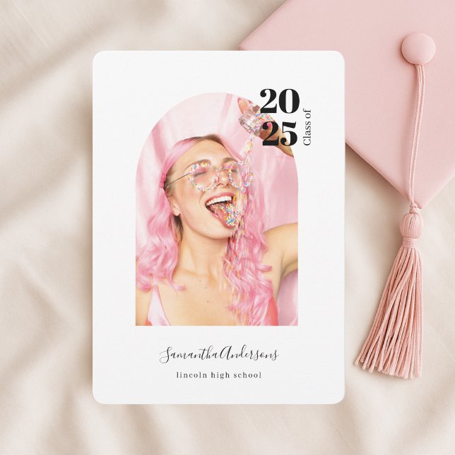 Invitación Graduación moderna de fotografía divertida (Subido por el creador)