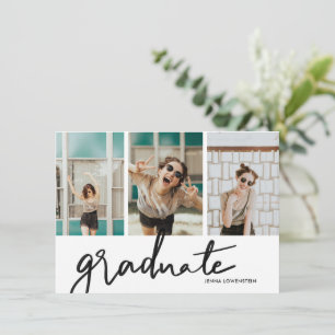 Invitación Graduación Moderna de la fiesta de graduación de t