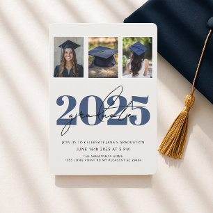 Invitación Graduación Moderna Dual Foto 2025