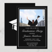 Graduación moderna Minimalista de fotos en blanco