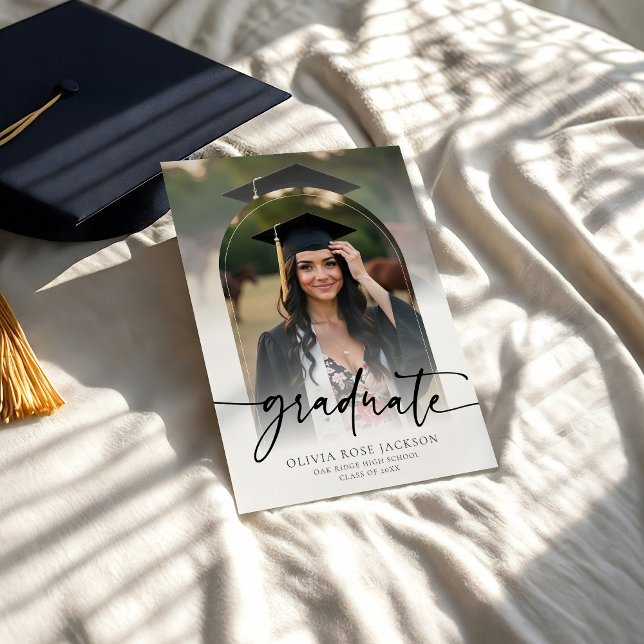 Invitación Graduación moderna simple de 2 fotos (Subido por el creador)