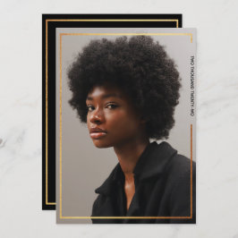 Invitación Graduación moderna simple de la frontera dorada