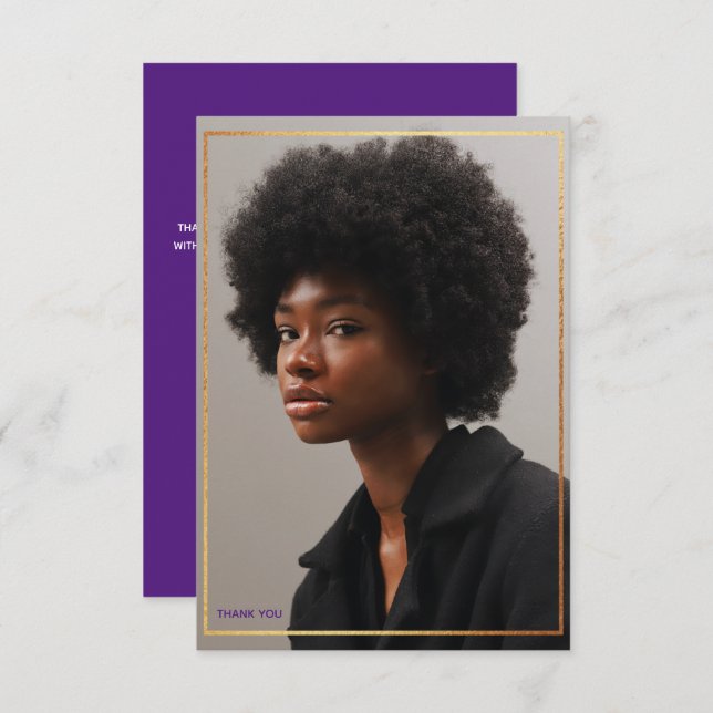 Invitación Graduación Moderna Y Simple De La Frontera De Oro  (Anverso / Reverso)