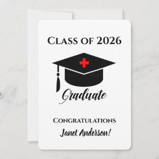 Invitación Graduación para enfermera registrada