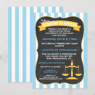 Invitación Graduación para las citaciones a la Facultad de De
