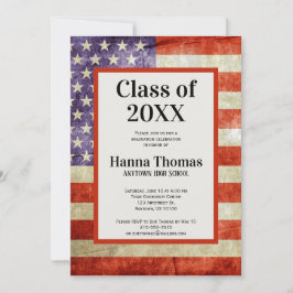 Invitación Graduación patriótica de la bandera de los Estados