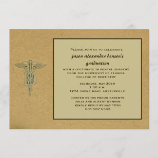 Invitación Graduación pendiente Invitat de la escuela dental