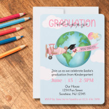 Graduación Personalizada,Código QR,Foto,Avión Rosa