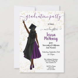 Invitación Graduación personalizada de Chicas afroamericanos