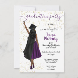 Invitación Graduación personalizada de Chicas afroamericanos