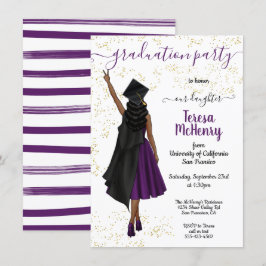 Invitación Graduación personalizada de Chicas afroamericanos