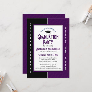Invitación GRADUACIÓN Personalizado PURPURA Graduado en Derec