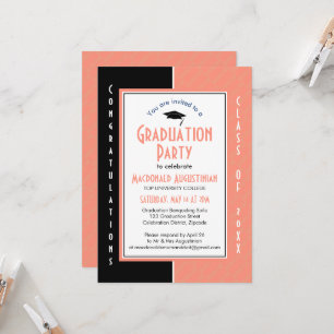 Invitación GRADUACIÓN Personalizado SALMÓN Graduado en Salud 