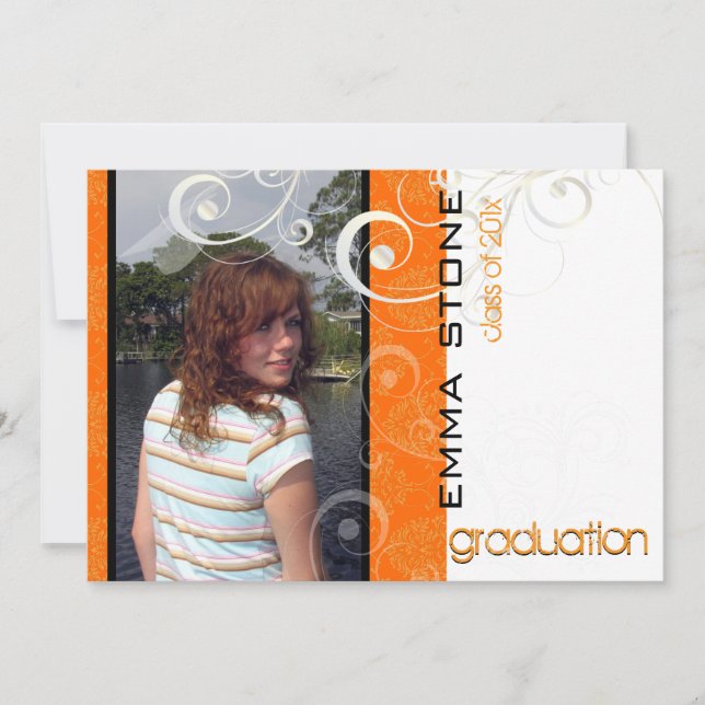 Invitación Graduación PixDezines 2011, Florentius Damask (Anverso)