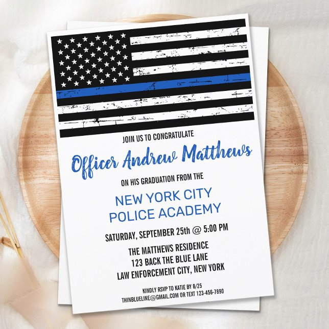 Invitación Graduación policial, aplicación de la ley de la Lí (Subido por el creador)