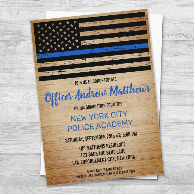 Invitación Graduación policial, aplicación de la ley de la Lí (Subido por el creador)