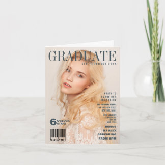 INVITACIÓN GRADUACIÓN PRETENDA CUBIERTA DE REVISTA PERSONALIZ