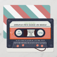 Graduación roja de música en cinta de cassette de 