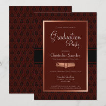 Graduación Rustica Moderna De Cobre Borgoña P