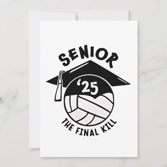 Invitación Graduación Senior 2025 del voleibol (Anverso)